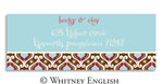 Whitney English Address Labels - Brown Ornamental (Holiday) (615327)